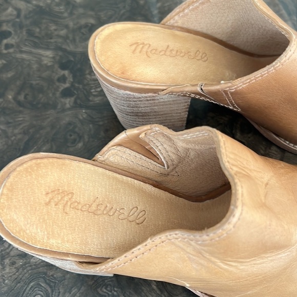 Madewell Harper Mules in Amber Brown size 6 - Picture 3 of 8